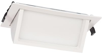 LEDKIA LIGHTING Downlight LED 24W Rectangular Direccionable Chip 120 lm/W Corte 210x125 mm No Flicker 6000K Blanco Frío