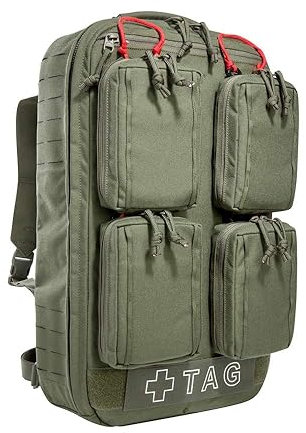 Tasmanian Tiger TT Medic Mascal Pack Notfall-Rucksack Erstversorgung Erste Hilfe Einsatz-Rucksack inklusive Ifak-Pouches, Oliv