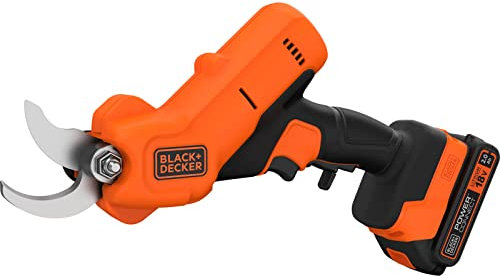 Black+Decker 18v Power Pruner with 25mm Cutting Capacity Includes 1x 2Ah Battery and 1x Charger