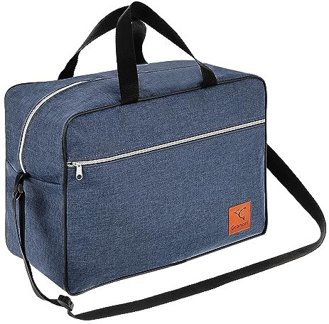 Granori Handgepäck Reisetasche 40x30x25 cm - Leichte Flugzeug Bord-/ Kabinengepäck Tasche 30 l | Max. Maße Flug Gepäck Kabinentasche für Eurowings (Blau)