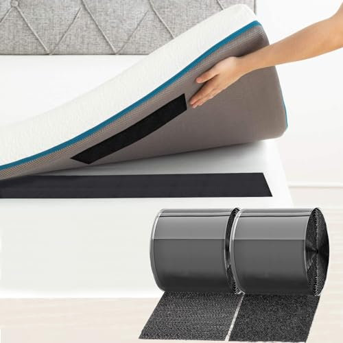 TEUVO 11cm X 10M Feltro Adesivo Forte per Tessuto Mantiene Cuscini del Divano e Tappeti in Posizione Nastro Striscia Rotolo Fascia Adesivo Largo Magnetico Autoadesivo Hook loop per la Casa l'ufficio