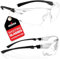 NoCry Gafas de tiro transparentes para hombre con lentes envolventes antivaho y resistentes a los arañazos, anteojos de seguridad ANSI Z87 para hombres con patillas ajustables y almohadilla para la