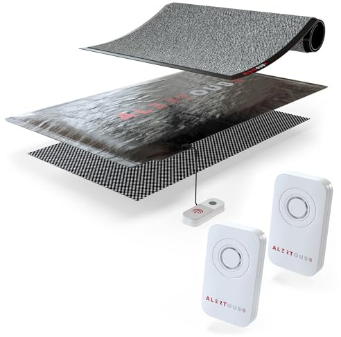 Wireless Sensor mat with Double Receiver for Multi Room Function for Elderly & Dementia Care - Arrives Ready to use