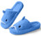OFFCUP Zapatillas de Estar por Casa para Mujer, 42/43 EU Felpa Punta Abierta Chanclas Pantuflas, Lindo TiburónAntideslizante Pantufla Suaves de Peluche con Acogedora Espuma Interior y Exterior (Azul)