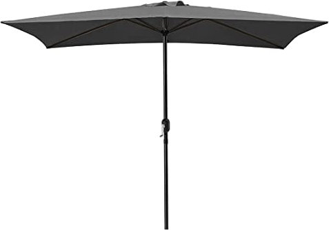Acomoda Textil – Sombrilla de Jardín Forro Anti UV 200 x 300cm. Parasol de Aluminio con Manivela, Toldo Rectangular para Patios y Terrazas. (Antracita)