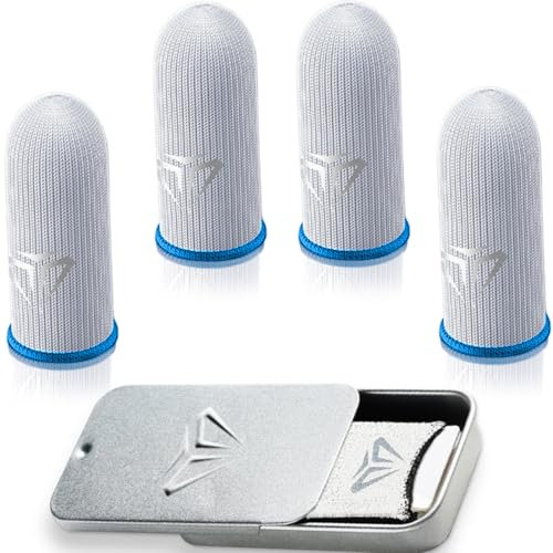 SIOPPKIK 4 Piezas Gaming Finger Sleeves - Dedales para Jugar al Movil - PUBG Finger Sleeve - Finger Sleeve Gaming - PUBG Mobile Gaming Finger Sleeve - Dedales Para Jugar Al Movil