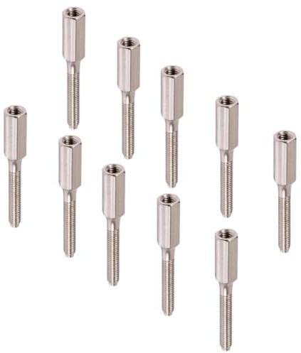 Nickel Extension Studs, M3.5 x 35mm - Switch Screws Extending Socket (10)