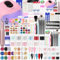 Kit de uñas de acrílico con todo incluido – Kit de uñas acrílico completo de gel con lámpara Uv 36w,Fresas de uñas eléctricas, polvo acrílico para uñas, extensiones de uñas de gel acrílico