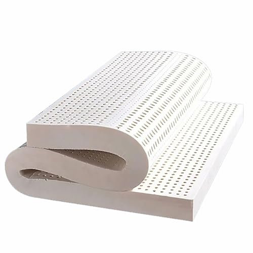 Genérico Antiallergisk naturlig latexmadrass 150 x 200 cm (59 x 79 tum), multifunktionell latexmadrass som lindrar trycket för ryggsmärta, 100 % naturlig latexmadrass, suav