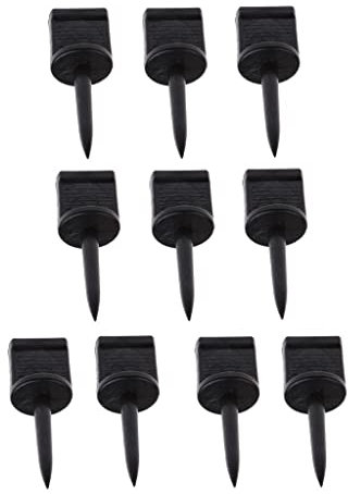 Aymzbd 10pcs Kunststoffbogenschießen Papierzielstifte Nägel Ziellge Gesicht Pin Schwarz