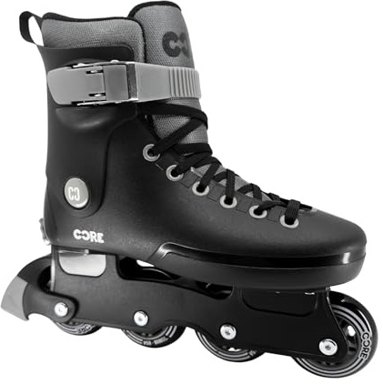 CORE Retro Adjustable Inline Skates for Kids & Adults – Black Skates for Indoor & Outdoor Inline Skating 4 sizes Adjustable Roller Skate for Girls & Boys UK 2-5