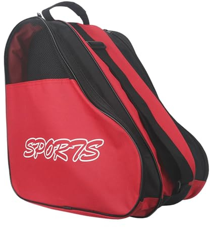 QUILSTM Sacs à patins à glace pour garçons, grande capacité de rangement, pratiques pour organiser l'équipement de patinage. Support pour patins roulettes et de vitesse pour