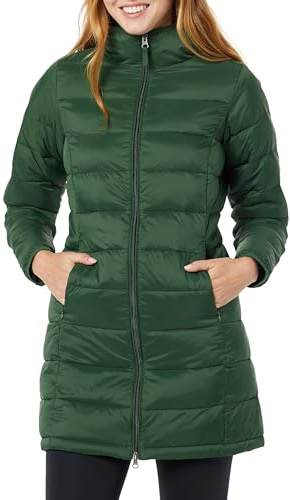 Amazon Essentials Women's Lightweight Water-Resistant Packable Hooded Puffer Jacket (Available in Plus Size), Dark Green, XXL