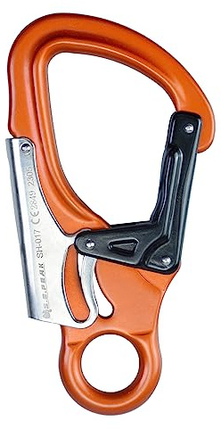 S.E.PEAK 25kN Aluminum Snap Hook, Lightweight Double Lock Captive Eye Forged Hook Clip, Rescue Gear Equipment for Climbing, Tree Work
