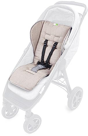 Liebes von priebes Sitzauflage Franz 2in1 | Atmungsaktiver Sitzverkleinerer | Universal Sitzeinlage für Kinderwagen, Buggy | Schonbezug 100% Baumwolle waschbar | beidseitig verwendbar