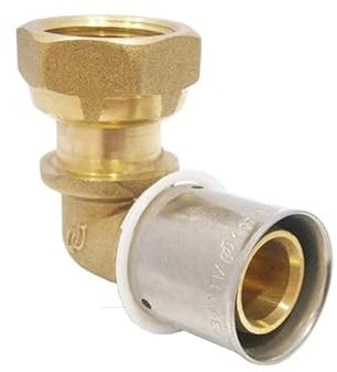 Coude écrou tournant PER à sertir (16 X 3/4)