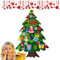 DIY Felt Christmas Tree, 3.28ft Set With 32Pcs Snowman Ornaments for Kids/Toddlers, Wall Hanging Xmas Decor Kit for Home Door Window