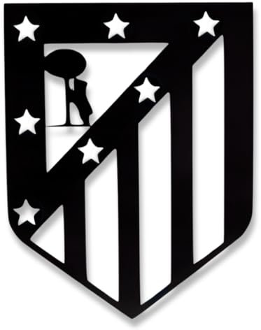BUYLUX Cuadro Escudo Atleti Madrid Pared Madera - Decoracion Habitacion, Hogar Moderno - Regalos Originales para Hombre, Niño - Cuadros Decoracion Salon Modernos - Poster Futbol (Atleti de Madrid)