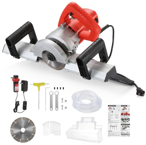 BEAMNOVA Electric Tile Bevel Cutter 43° Tile Chamfering Tool For Ceramic Porcelain Tiles with 2 Saw Blades 13000rpm 110V 1200W Angle Cutting Machine