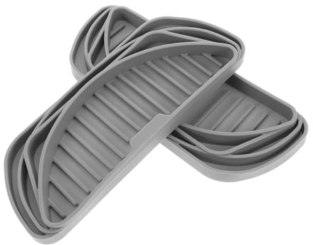 BAZEITFLOW 2pezzi Vassoio Raccoglitore Gocce Silicone Antiscivolo Per Frigorifero Da Design Per Raccolta e Ghiaccio Facile Da Pulire e Riutilizzare