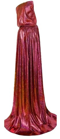 Holdes Capa de cuerpo entero Mardi Gras para adultos, capa de disfraces de de Halloween, Capas para disfraz de mujer, Elegante capa con capucha de longitud completa, cobertura unisex para eventos de