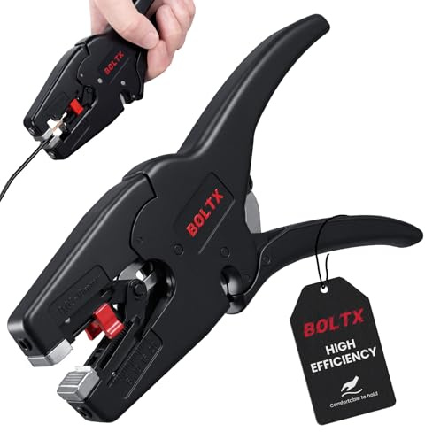 Automatic Wire Stripper, Cable Stripping Tool with Self-Adjusting Jaws, Adjustable Length, Lightweight and Durable