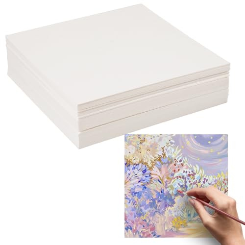 60 Blatt 10x10cm Quadratisches Aquarellpapier, 300g Blanko Aquarellpapier