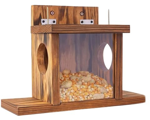 Casa De para Ardillas – De Barras De Nueces para Árboles En El Patio Trasero | Casa De Alimentación De Ardillas Listadas De Madera, Alimentador De Ardilas, Jardín, Vida Silvestre Al Aire Lib