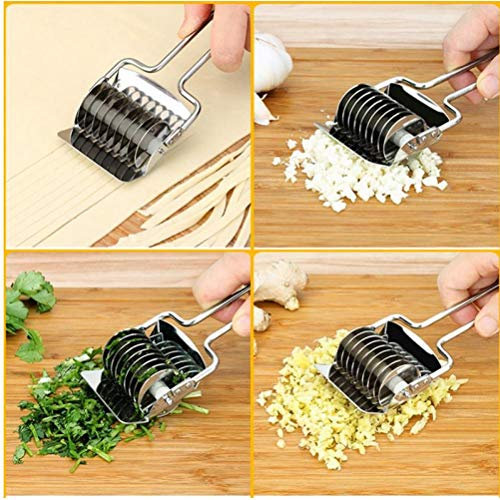Dorime Couteau Hachoir Oignon coupé en hochant la tête en Acier Inoxydable Coupe Persil ail ustensiles de Cuisine à découper Outils Accessoires de Cuisine