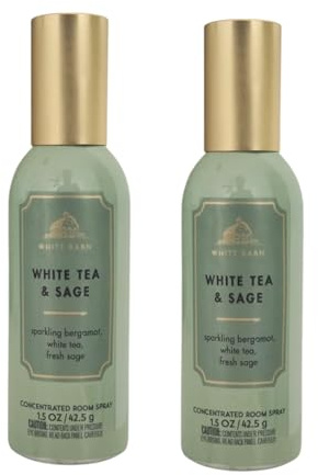 Bath and Body Works 2 pack White Tea & Sage (1.5 oz / 42.5 g) Concentrated Room Spray