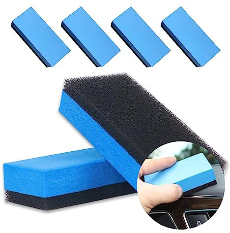 4 Stück Profi Polierschwamm fürs Auto, Scheibenschwamm, Autoschwämme, Autowachs Schwamm, Nano Wachsbeschichtung Applicator Pads, Perfekt zur Applikation von Polituren, Wachsen & Pflegemitteln