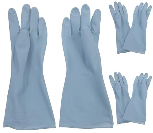 AUTSUPPL 3 Paare Spülhandschuhe Wiederverwendbar Lang Zum Geschirrspülen Küchenhandschuhe Für Reinigung Haushaltshandschuhe Mit Langem Bündchen Praktisch Für Wasserarbeit