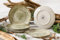 konsimo. Frühstücksteller für 6 Personen - 6er Set Kuchenteller - Dessertteller aus Hartporzellan - Erato Kollektion - Modern und Elegantes 20 cm Teller - Hergestellt in der EU - Beige