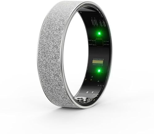 ciciglow Smart Ring, Rastreador de Actividad Física, Rastreador de Salud con Anillo Inteligente, Rastreador de Actividad para Hombres y Mujeres, Resistente Al Agua IP68, Carga Rápida (8#)