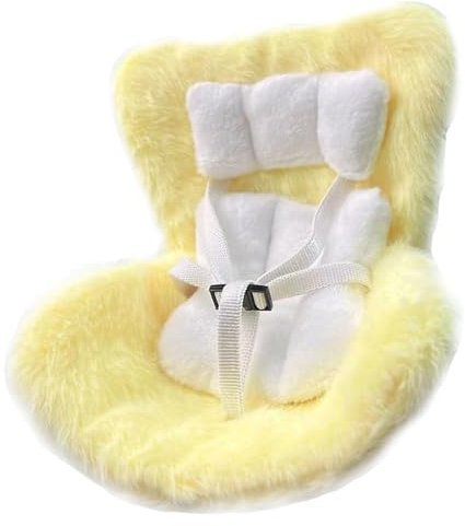 IEEDFJKK Echtes Autositz Zubehör für Fans Autositz für Puppen mit weichem, pelzigem Kissen, E
