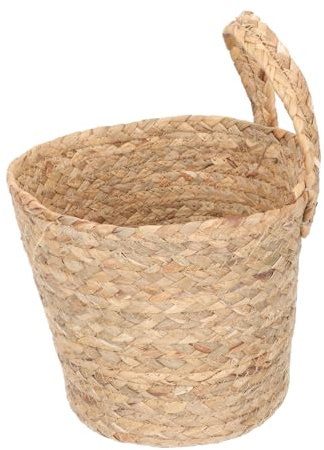 LIGIGWASH Cesto Portaoggetti Intrecciato Grande in Vimini Naturale, Cestino Da Parete Sospeso, Decorazione Casa Struttura Delicata Per Organizzazione Scrivania e Giardino