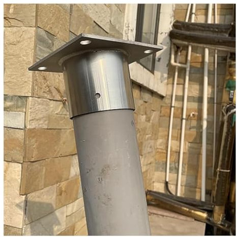 1 Base Di Ancoraggio Per Pali, Base Per Pali Da Terrazza Acciaio Inossidabile Con Vite, Supporto Per Pali Tondi Da Esterno Copertura Manicotti Per Recinzione, Cassetta Postale(60mm)