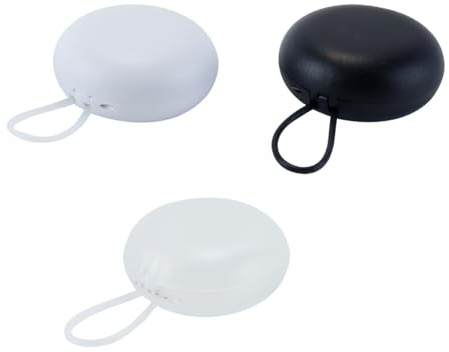 Orivin 3-pack öronproppsfodral, miniöronproppsask, diameter 3,8 cm ask för öronproppar, kompakt och lätt, för en mängd olika