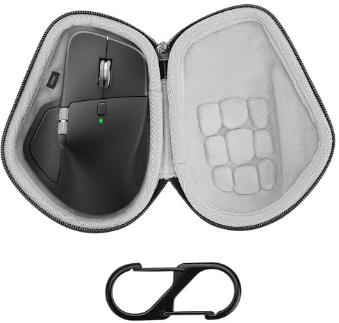 Geekria hårdskaligt musfodral, kompatibelt med Logitech MX Master 4 / MX Master 3S / MX Master 3, EVA resebärväska (mörkgrå)
