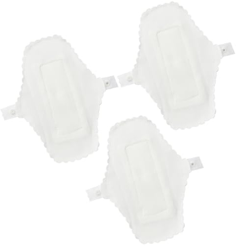 LABRIMP Assorbenti Igienici Riutilizzabili 3 Pezzi 180 MM Lavabili Fodera per Uso Mestruale Donna Bianco