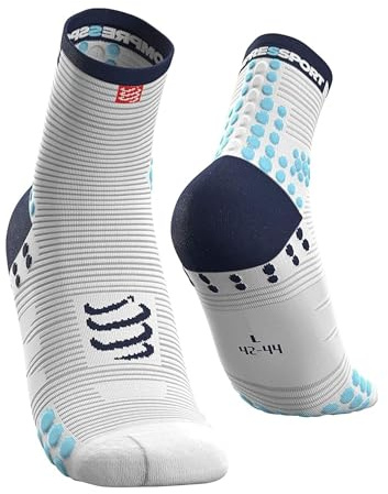COMPRESSPORT Calcetines para correr - Pro Racing Socks V3 Run High - Prevención de ampollas - Amortiguación y transpirabilidad - Correr y triatlón - Para entrenamiento y competición - Ligeros