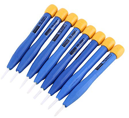 Nikou Tournevis à fréquence réglable, 8 pièces en plastique antistatique en céramique Set d'outils de tournevis à la maison Outils à main