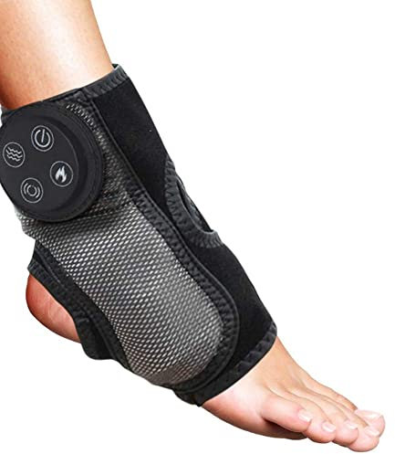 Massaggiatore elettrico per caviglia e caviglie, con di riscaldamento a vibrazione dei piedi, per alleviare il dolore alle caviglie, massaggiatore per piedi