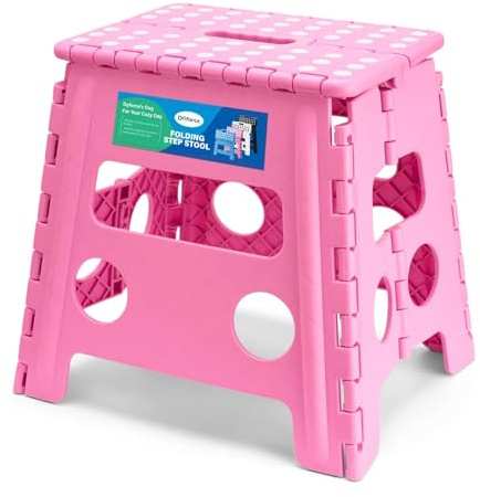 Dyforce Folding Step Stool 13 Inch,300lbs Foldable Stool for Adults & Kids