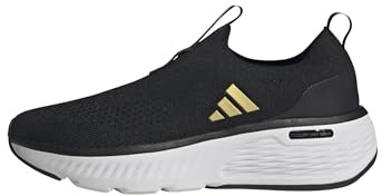 adidas Cloudfoam Go Sock Shoes, Zapatos Mujer, Core Black/Matte Gold/Cloud White, 38 EU