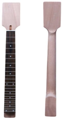YoungMonic Paleta de mástil de guitarra de 24 trastes de 62.9 cm, mástil de caoba de madera, diapasón de palisandro, juego de incrustaciones de puntos en mástil de guitarra de repuesto (24 trastes de