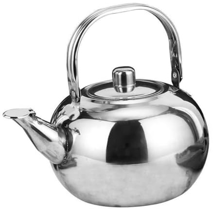 SHOWERORO Bollitore per Tè in Acciaio Inox Spesso con Capacità, Filtro Integrato, Adatto per Fornelli a Induzione, Design Elegante e Manico Ergonomico