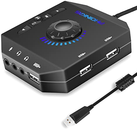 Stereo Sound Adapter Devices External Sound Card USB Sound Card for PC Laptop
