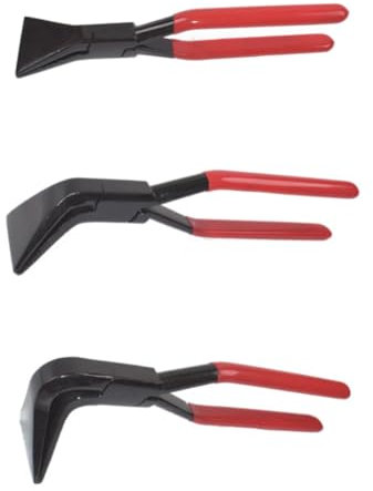 Louttary 3 pinzas de mano para , mandíbula recta 45° 90° para doblar y aplanar el metal.