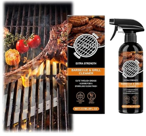Nettoyant pour gril, spray dégraissant pour barbecue et grille, dégraissant robuste pour grilles de barbecue, four, plaque de cuisson et plus encore, formule sans gommage – 236,8 g